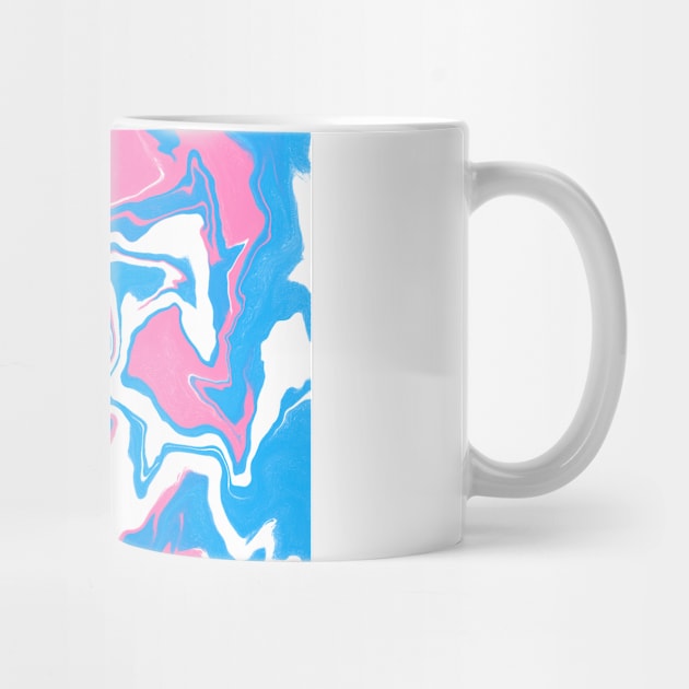 Proud Trans Transexual LGBTQ Pride Colors Aesthetic Marble Pattern v2 by Teeworthy Designs